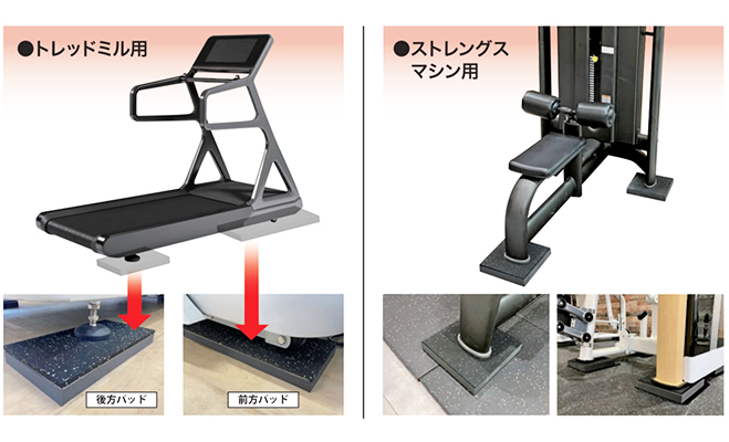 【後付け・マシン別の防振】ジムパッド